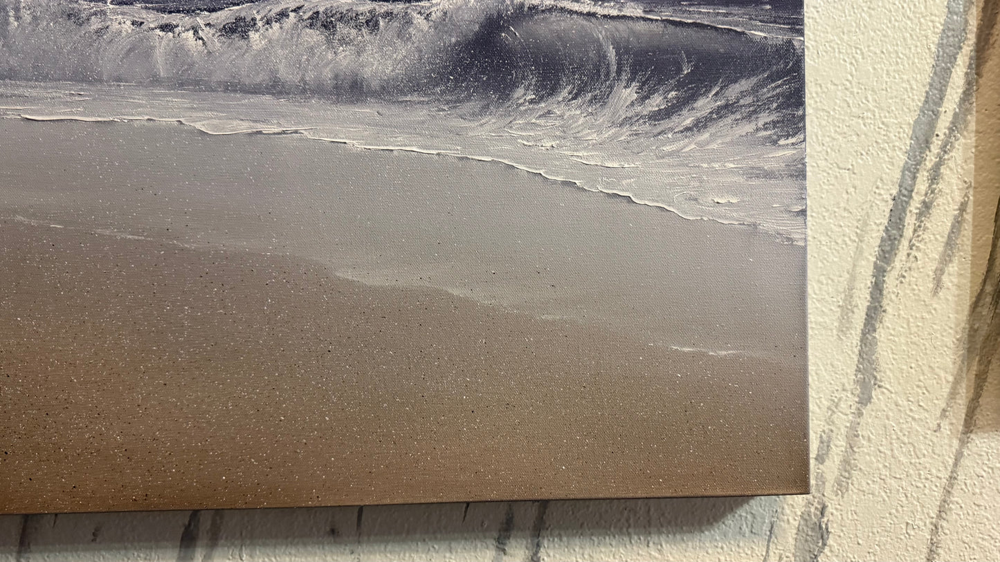 Painting #2315 - 24x24" Pro Series Canvas - Crashing Wave Seascape painted 3-2-26