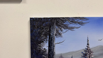 Painting #2586 - 18x24" Canvas - Mountaintop Forest Landscape painted 9-6-26