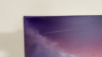 Painting #2539 - 16x20" Canvas - East Coast Surise Seascape painted 8-4-26
