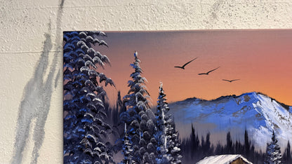 Painting #2134 - 18x24" Canvas - Mountain Landscape painted 11-6-25