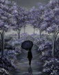 Painting # by Dani from Happily Painted - 16x20" Canvas - Woman with Umbrella