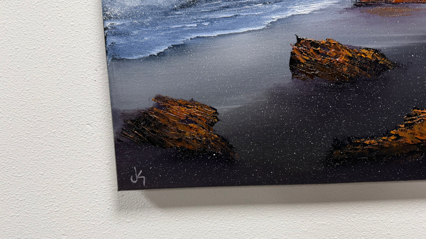 Painting #2527 - 16x20" Canvas - Oregon Coast Seascape painted 7-25-26
