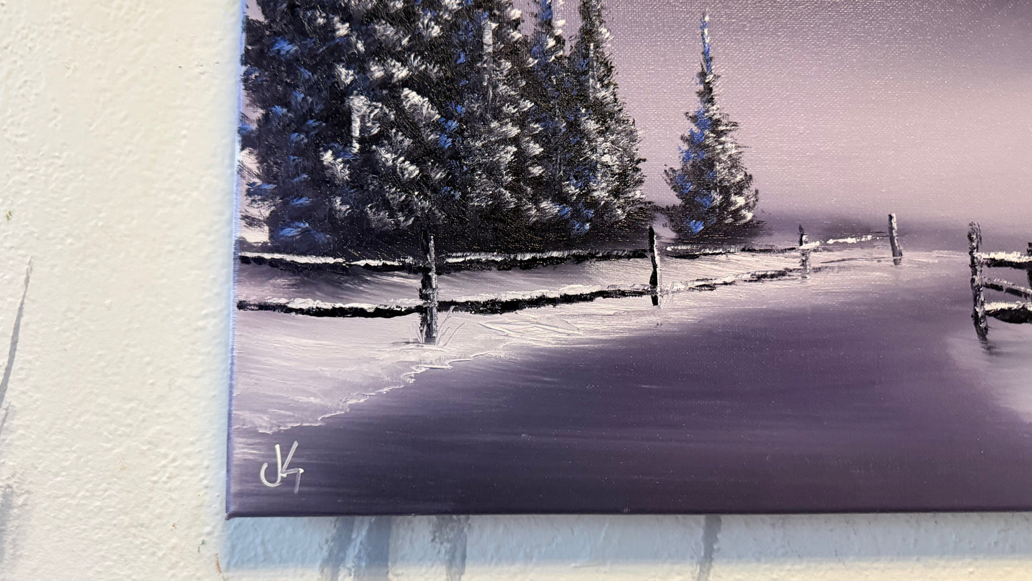 Painting #2216 - 16x20" Canvas - Road to Mt Hood painted 1-2-26