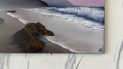 Painting #2118 - 18x24" Canvas - Oregon Coast Sunset painted 10-25-25