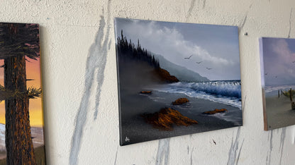 Painting #2461 - 16x20" Canvas - Oregon Coast painted 5-27-26