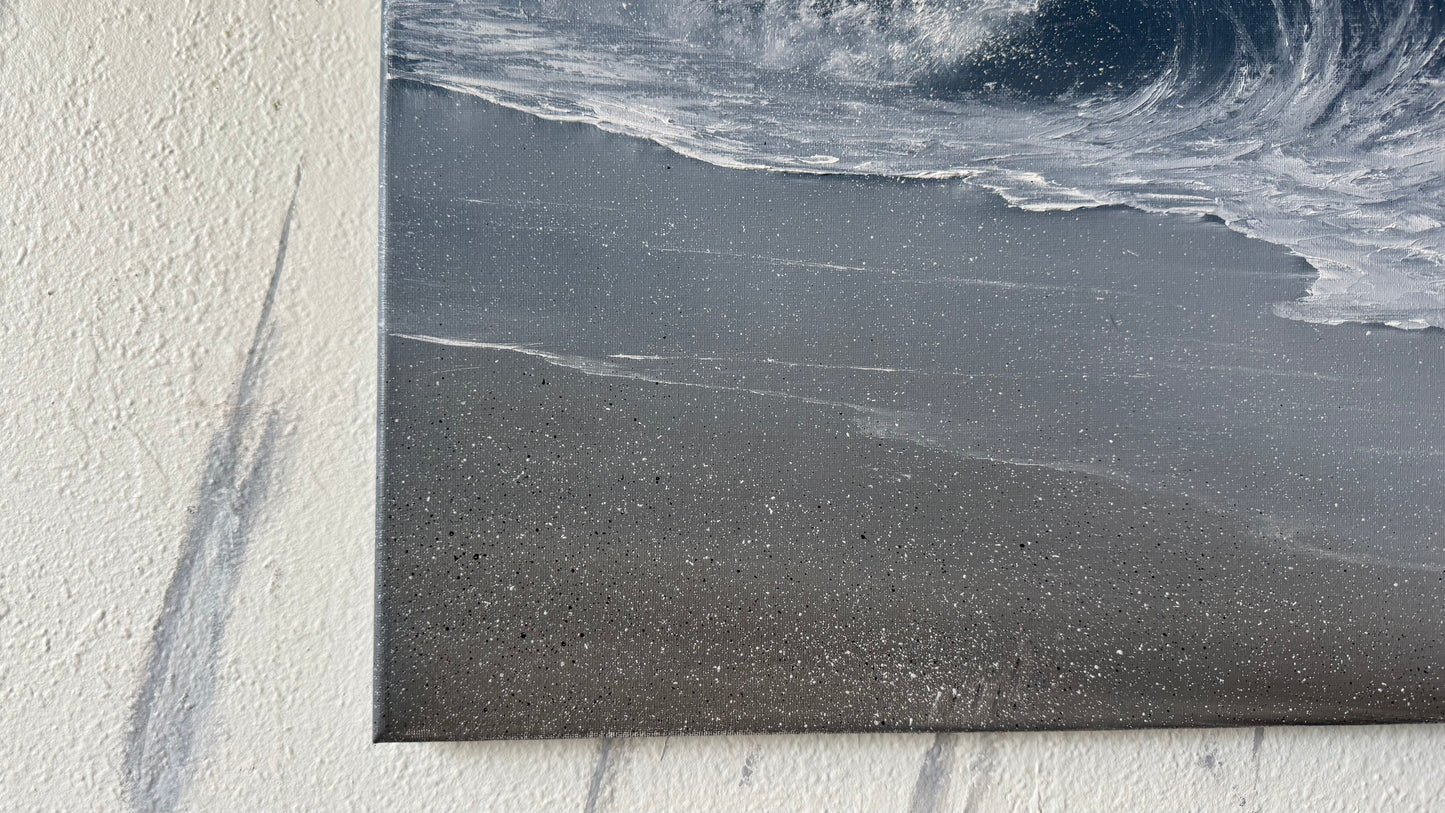 Painting #2436 - 20x24" Canvas - Crashing Wave Seascape painted 5-14-26