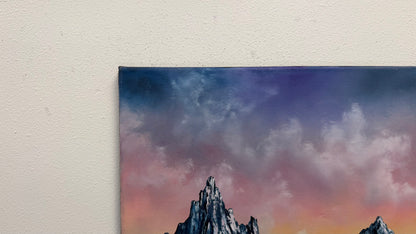 Painting # by Dani from Happily Painted - 16x20" Canvas - Sunset Mountain Landscape