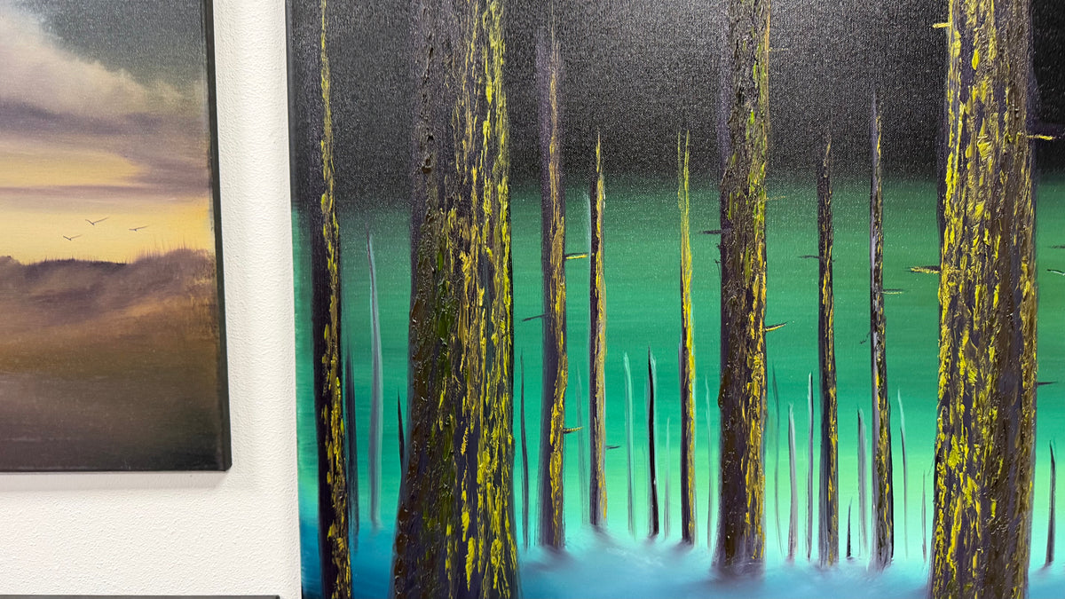 Painting #2649 - 24x36" Canvas - Forest Landscape painted 10-15-26
