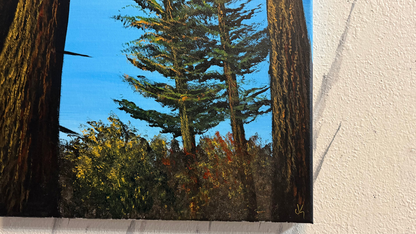 Painting #2307 - 18x24" Canvas - Acrylic Forest painted 2-26-26