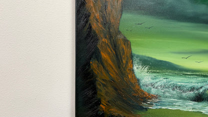 Painting #2633 - 18x24" Canvas - Sunset Seascape painted 10-2-26