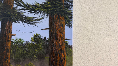 Painting #2509 - 16x20" Canvas - Ponderosa Pines painted 7-10-26