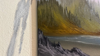 Painting #2441 - 16x20" Canvas - Oregon Coast Seascape painted 5-16-26