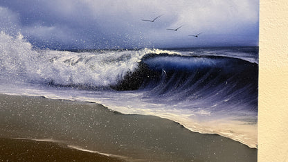 Painting #2196 - 20x24" Pro Series Canvas - Stormy Seascape painted 12-20-25