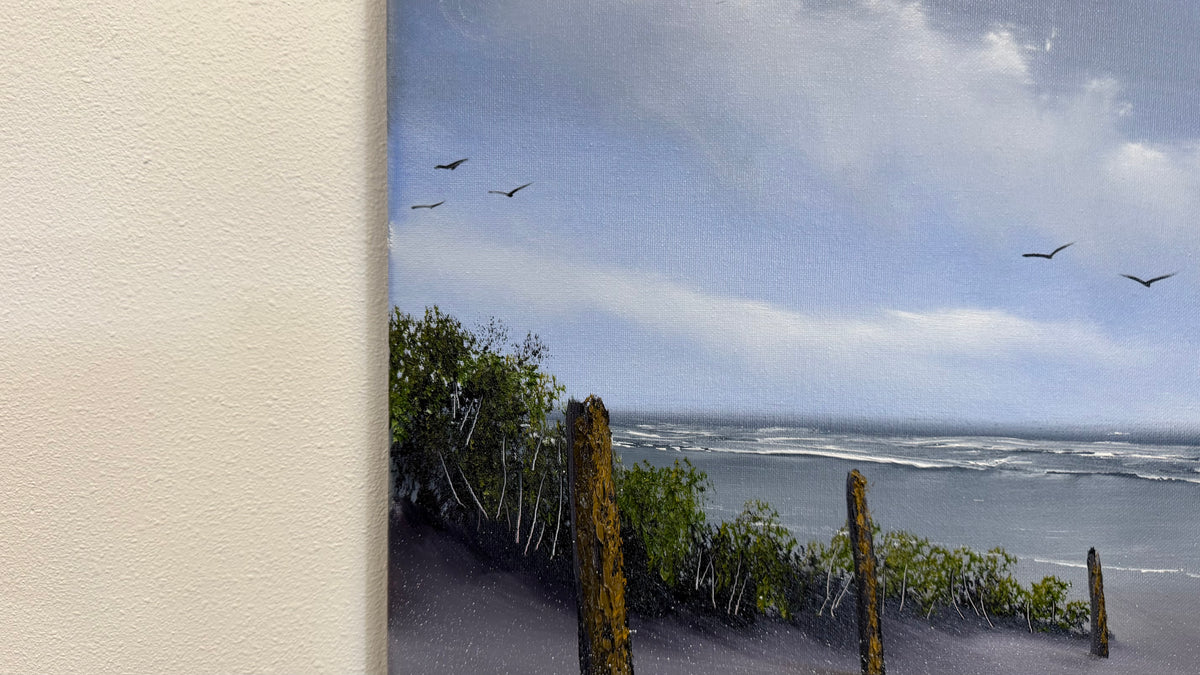 Painting #2611 - 16x20" Canvas - East Coast Seascape painted 9-20-26