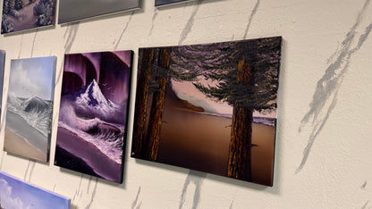 Painting #2373 - 16x20" Canvas - Sunset Oregon Seascape painted 4-4-26