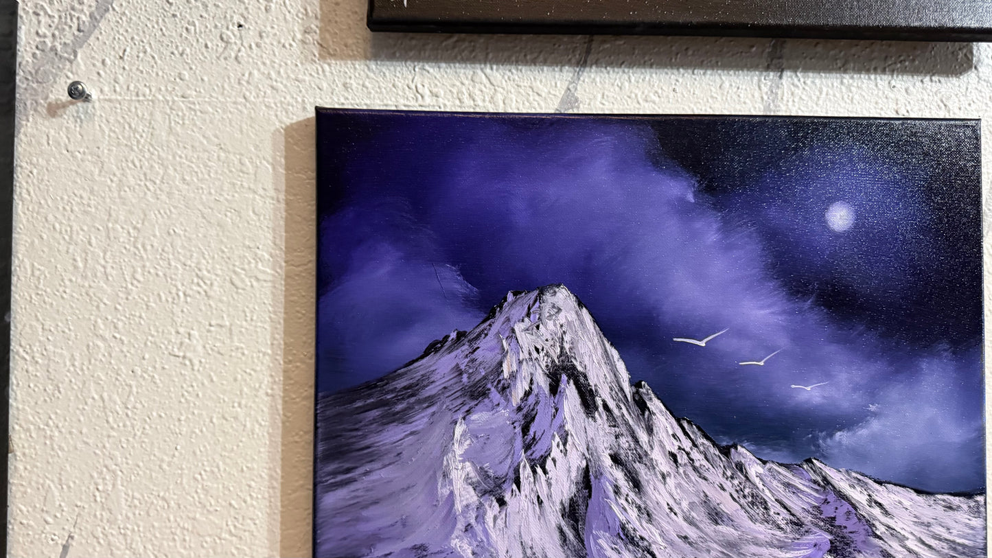 Painting #2439 - 16x20" Canvas - Mountain Landscape painted 5-15-26