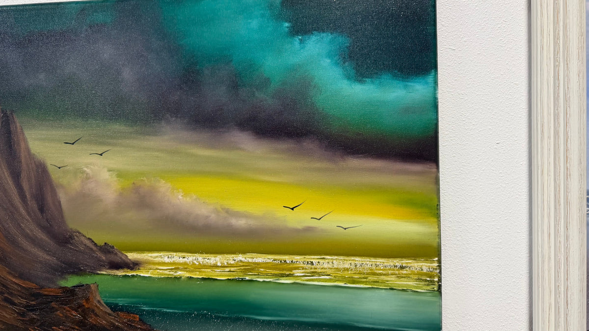 Painting #2617 - 18x24" Canvas - Night Seascape painted 9-24-26