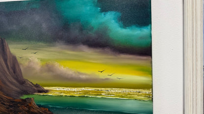 Painting #2617 - 18x24" Canvas - Night Seascape painted 9-24-26
