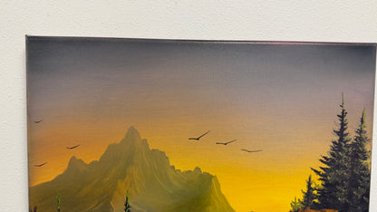 Painting #2562 - 16x20" Canvas - Acrylic and Oil Landscape with Josh and Dani painted 8-23-26