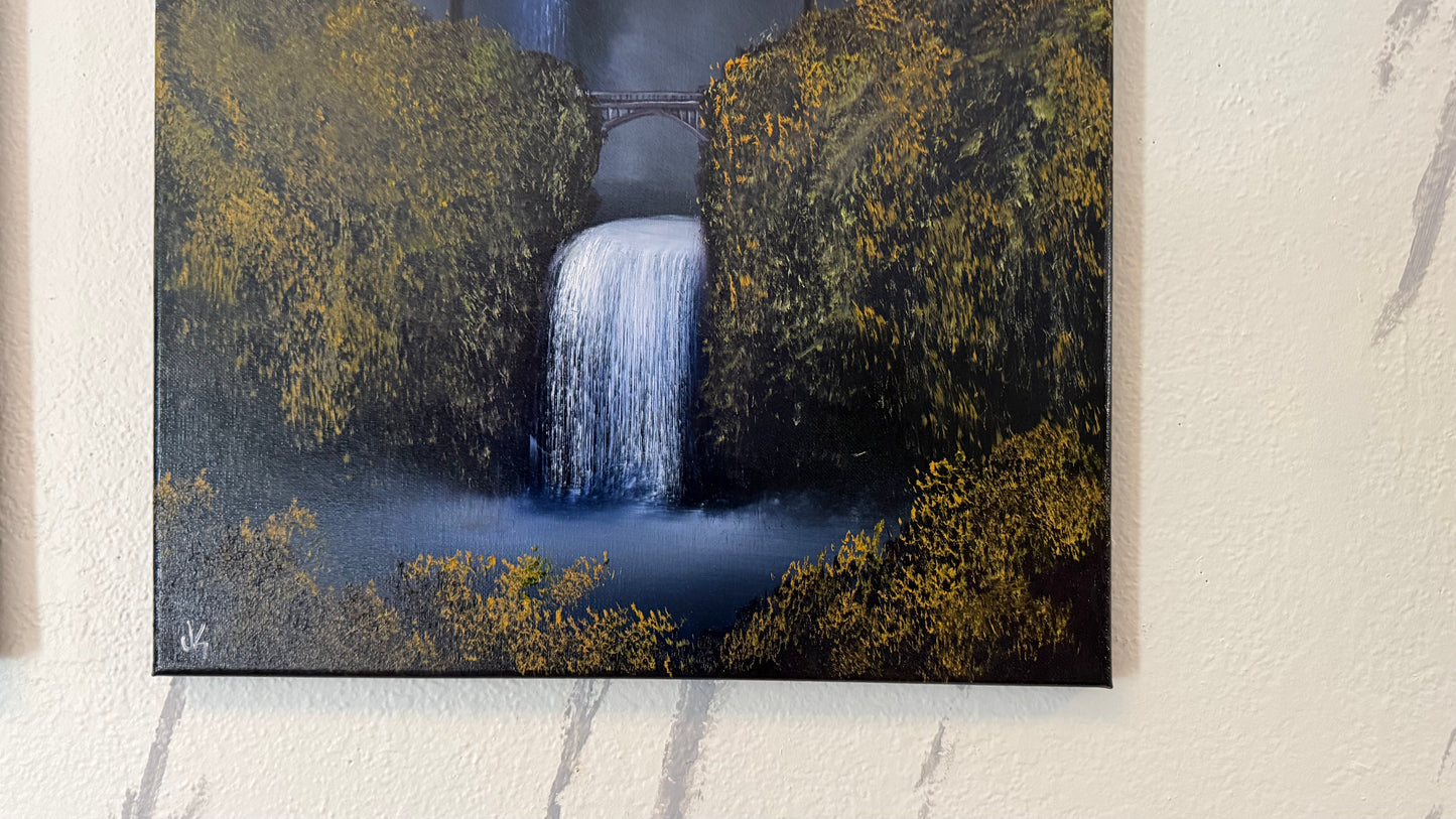 Painting #2332 - 16x20" Canvas - Multnomah Falls painted 3-13-26