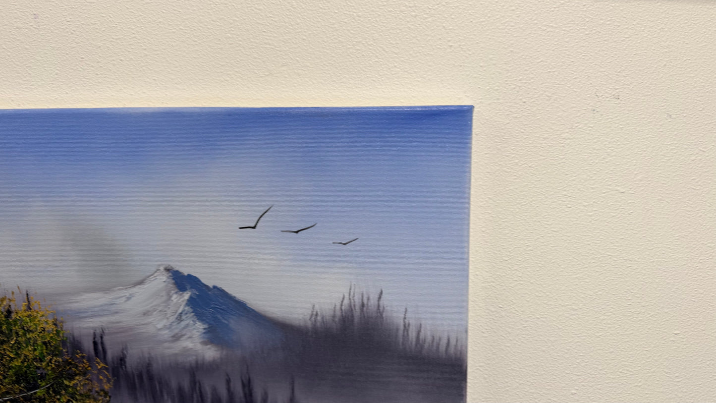 Painting #2554 - 16x20" Canvas - Summer Mountain Landscape painted 8-18-26
