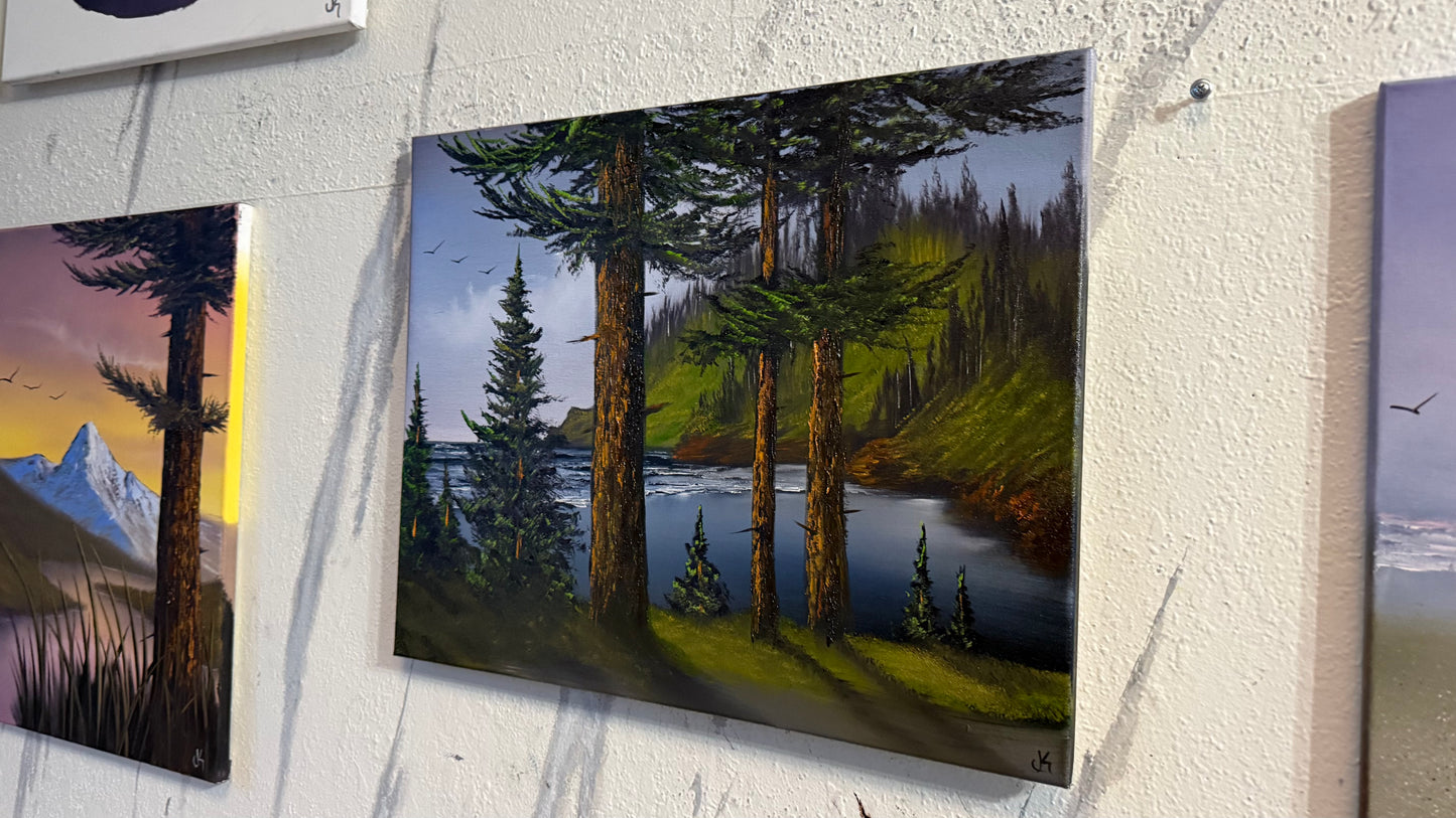 Painting #2455 - 16x20" Canvas - Lighthouse Keepers Trail painted 5-23-26