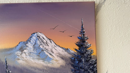 Painting #2171 - 16x20" Canvas - Trillium Lake Mt Hood painted 12-5-25