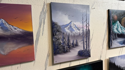 Painting #2257 - 18x24" Canvas - Winter Landscape painted 1-25-26