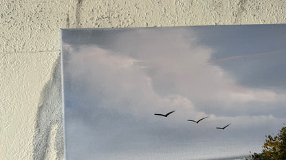 Painting #2466 - 16x20" Canvas - East Coast Boat Seascape painted 5-29-26