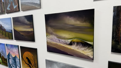 Painting #2655 - 20x24" Canvas - Crashing Wave Seascape painted 10-18-26