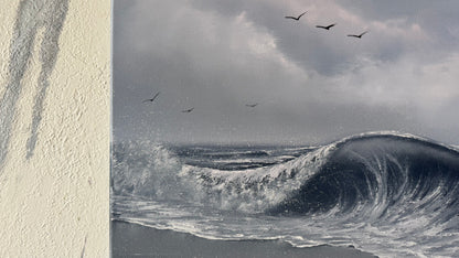 Painting #2436 - 20x24" Canvas - Crashing Wave Seascape painted 5-14-26