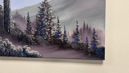 Painting #2586 - 18x24" Canvas - Mountaintop Forest Landscape painted 9-6-26