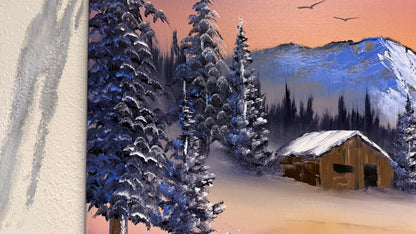 Painting #2134 - 18x24" Canvas - Mountain Landscape painted 11-6-25