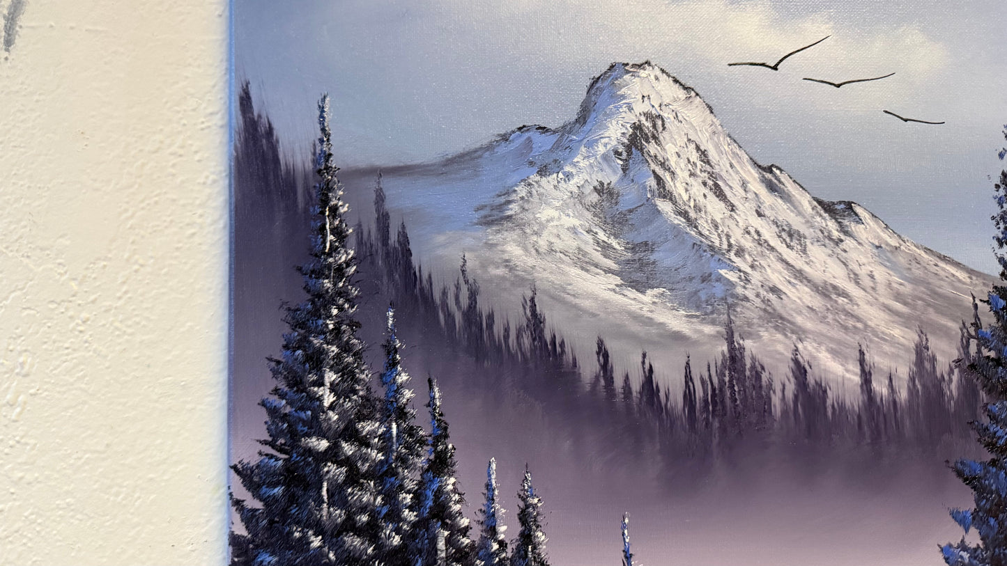 Painting #2216 - 16x20" Canvas - Road to Mt Hood painted 1-2-26