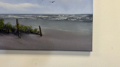 Painting #2611 - 16x20" Canvas - East Coast Seascape painted 9-20-26