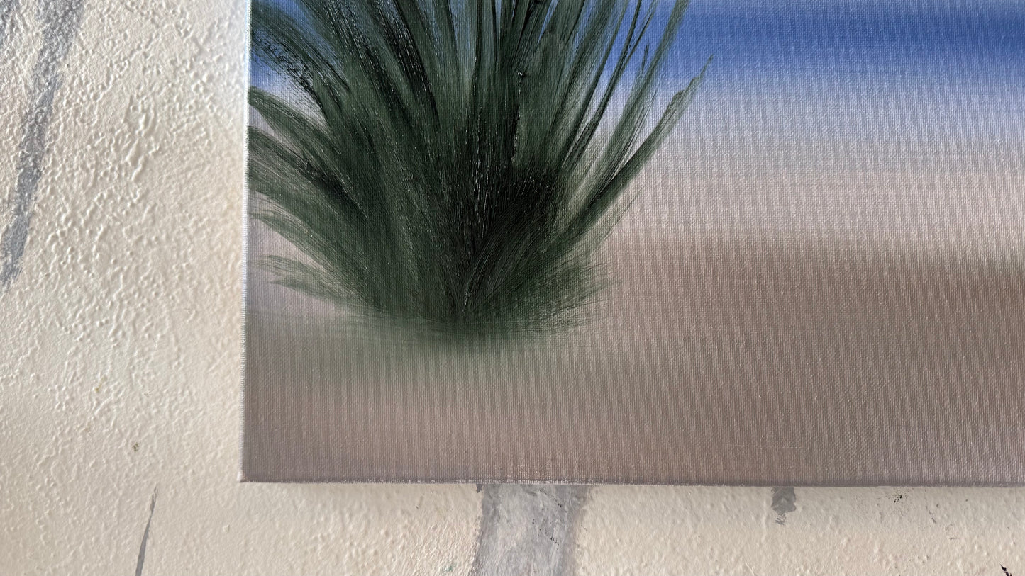 Painting #2202 - 16x20" Canvas - Dune Grass Seascape painted 12-27-25