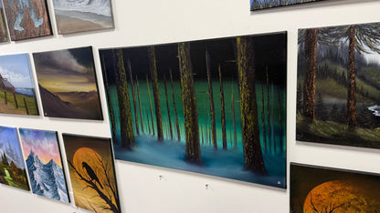Painting #2649 - 24x36" Canvas - Forest Landscape painted 10-15-26