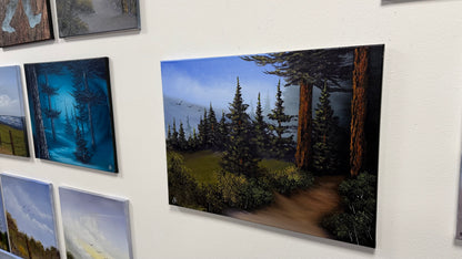 Painting #2580 - 18x24" Canvas - Mt Rainier Forest Landscape painted 9-4-26