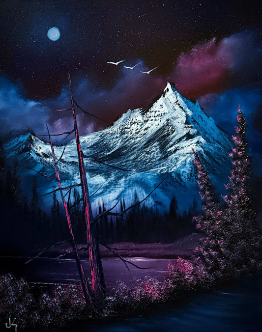 Painting #1565- 16x20" Canvas - Mountain Landscape