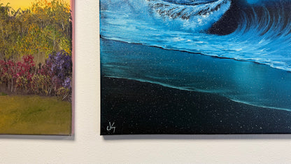 Painting #2519 - 16x20" Canvas - Crashing Wave Seascape painted 7-18-26