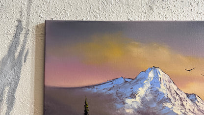 Painting #2359 - 16x20" Canvas - Sunset Landscape painted 3-27-26