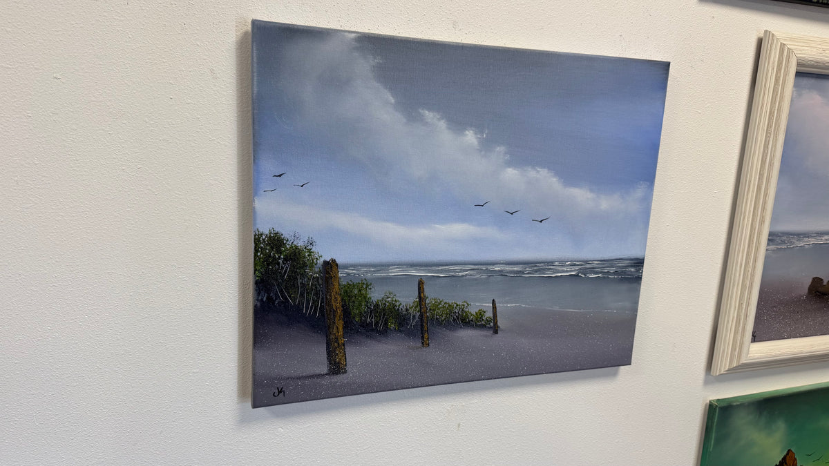 Painting #2611 - 16x20" Canvas - East Coast Seascape painted 9-20-26