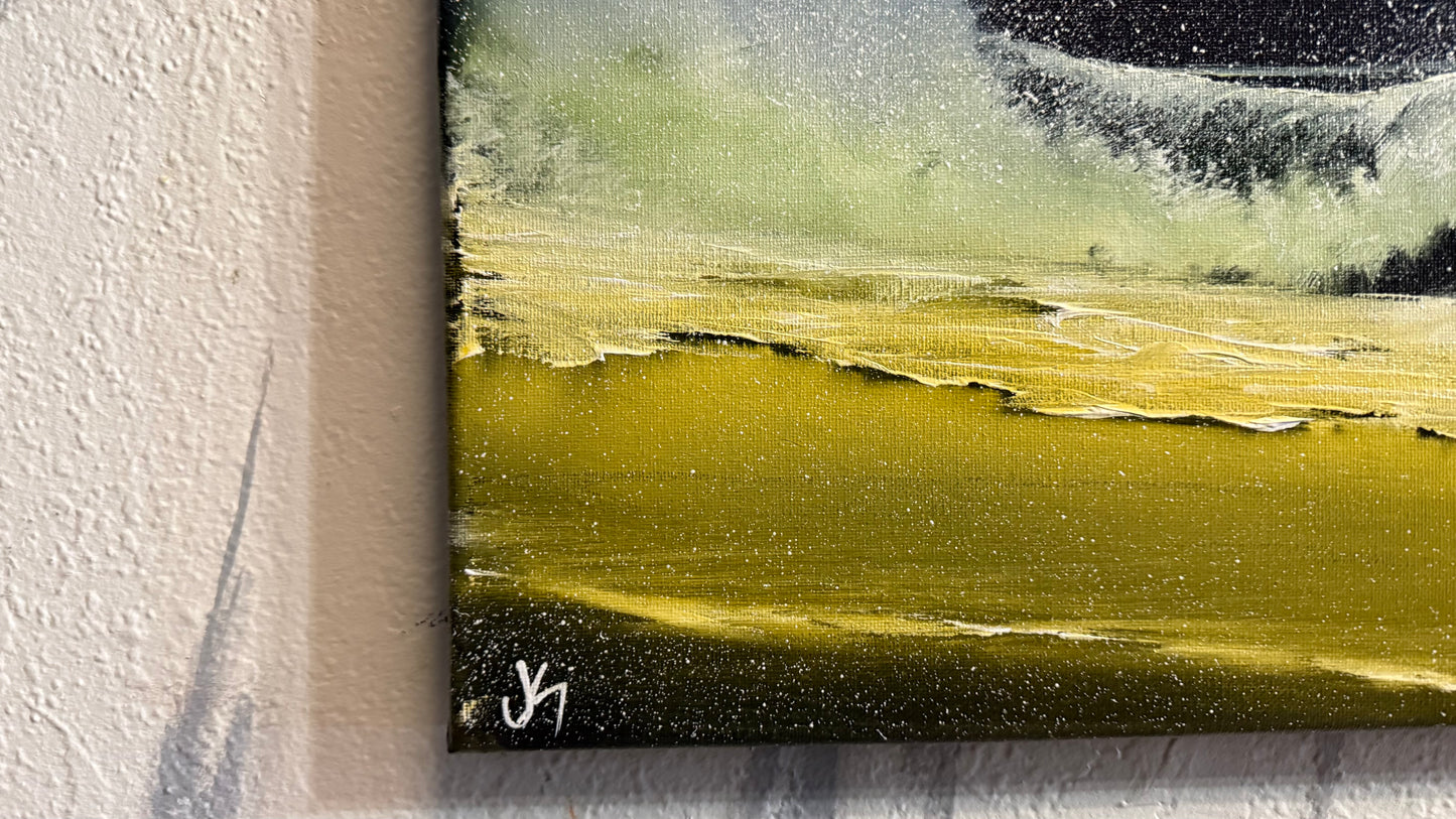 Painting #2296 - 16x20" Canvas - Stairway to Heaven Seascape painted 2-20-26