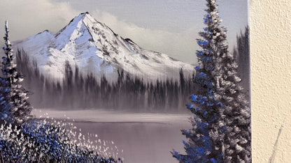 Painting #2272 - 16x20" Canvas - Winter Landscape painted 2-5-26
