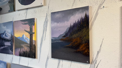 Painting #2484- 16x20" Canvas - Pacific Northwest Seascape painted 6-12-26