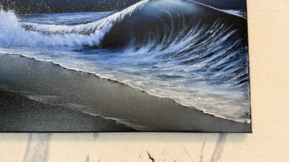 Painting #2351 - 16x20" Canvas - Crashing Wave Seascape painted 3-23-26