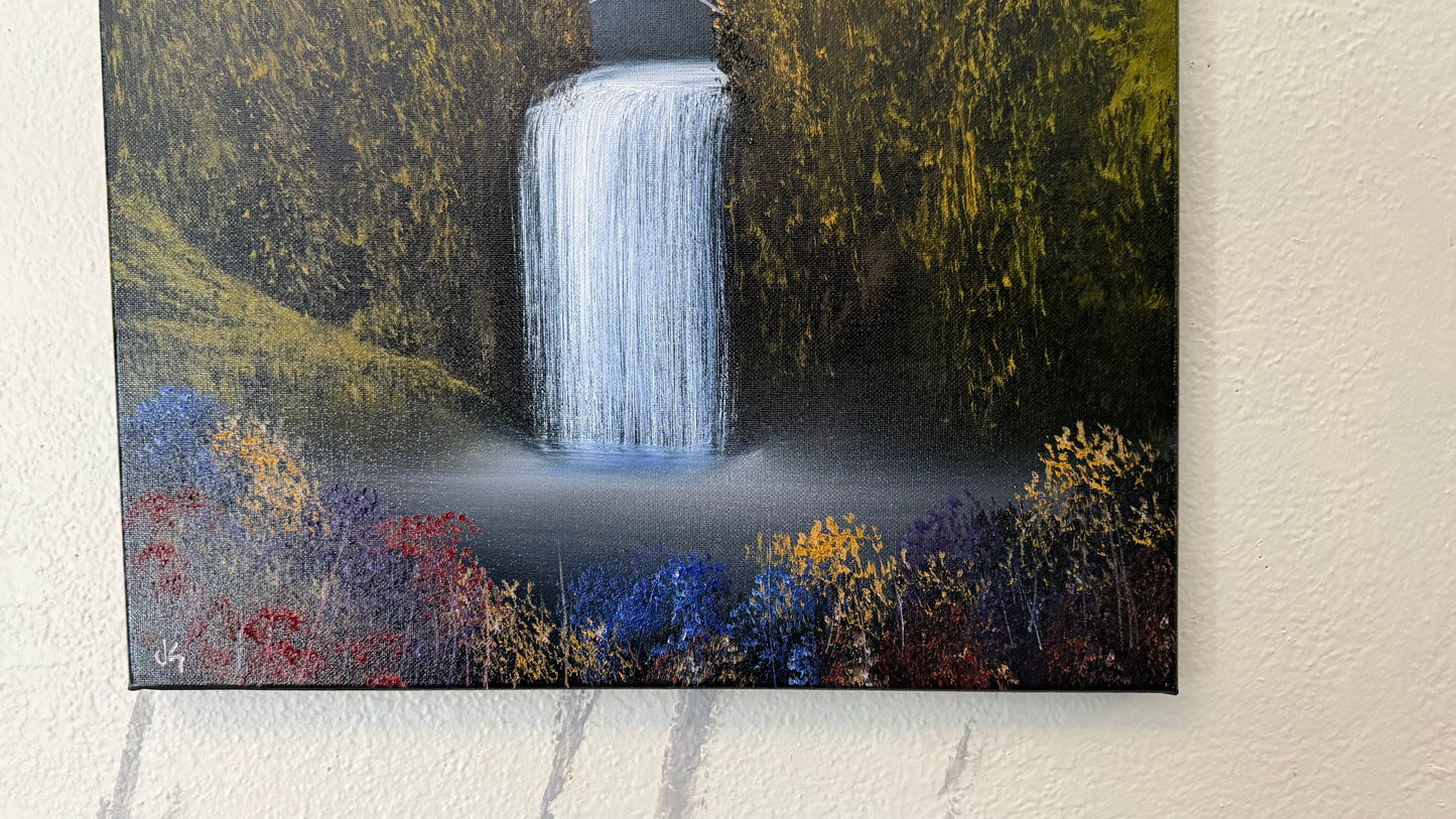 Painting #2342 - 16x20" Canvas - Multnomah Falls painted 3-19-26