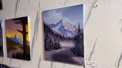 Painting #2411 - 16x20" Canvas - Road To Mt Hood painted 4-25-26