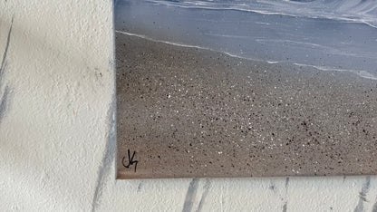 Painting #2117 - 18x24" Canvas - Palm Tree Seascape painted 10-25-25