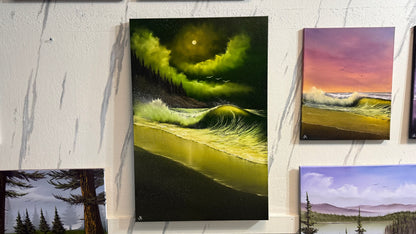 Painting #2352 - 24x36" Pro Series Canvas - Crashing Wave Seascape painted 3-23-26